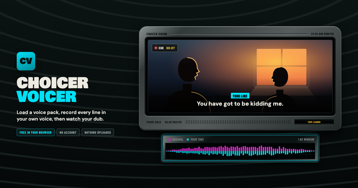 Voice Over Game on Mac: Play Choicer Voicer in Your Browser
